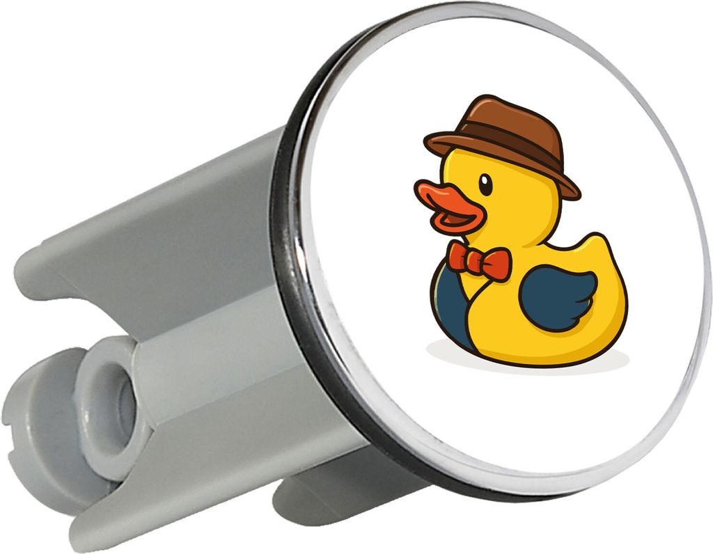 Huuraa Waschbeckenstöpsel Quietscheente Verkauf Comic Gummiente 4cm höhenverstellbar Abflussstopfen Geschenkidee