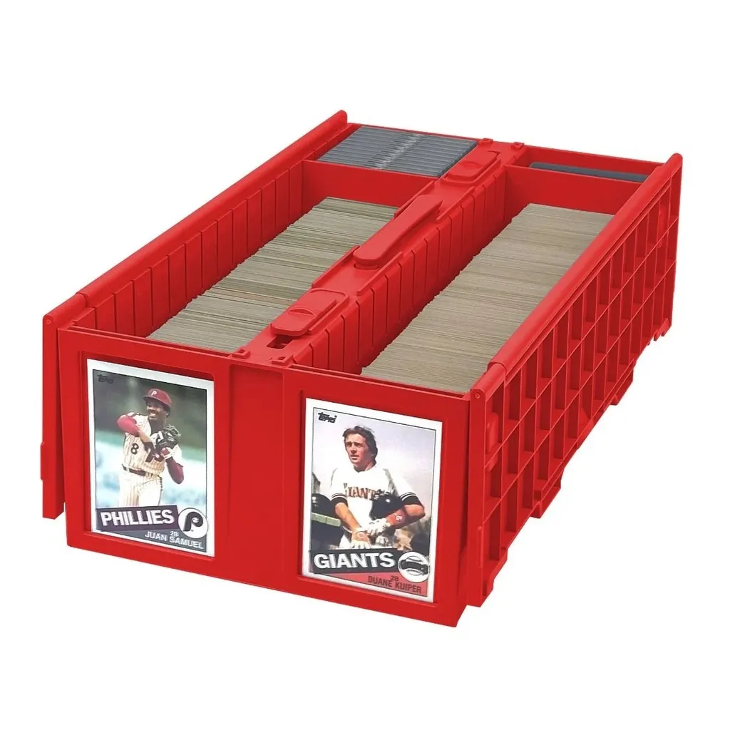 Boîte de rangement BCW 1600 ct pour cartes à collectionner en rouge