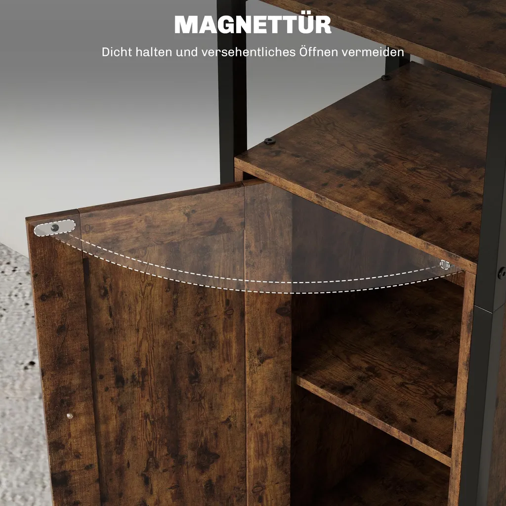 Table basse d'appoint HOMCOM pour salon ou chambre, bois rustique - 7