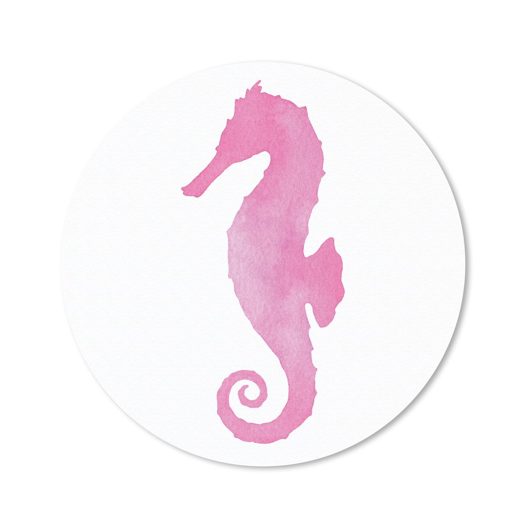 MuchoWow® Mauspad Mousepad Seepferdchen - Rosa - Aquarell Produktbild 