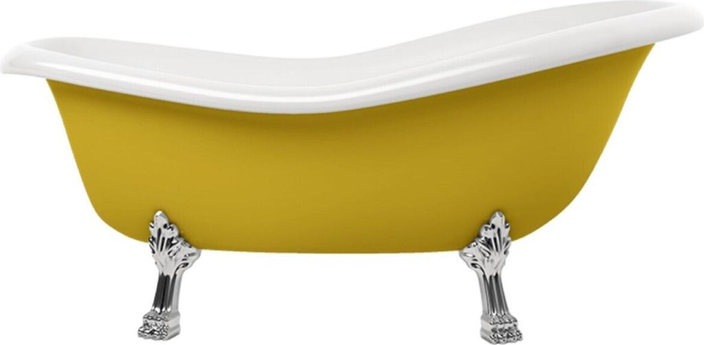 Casa Padrino Jugendstil Badewanne Grün / Weiß / Silber 168 cm - Freistehende Retro Stil Badewanne