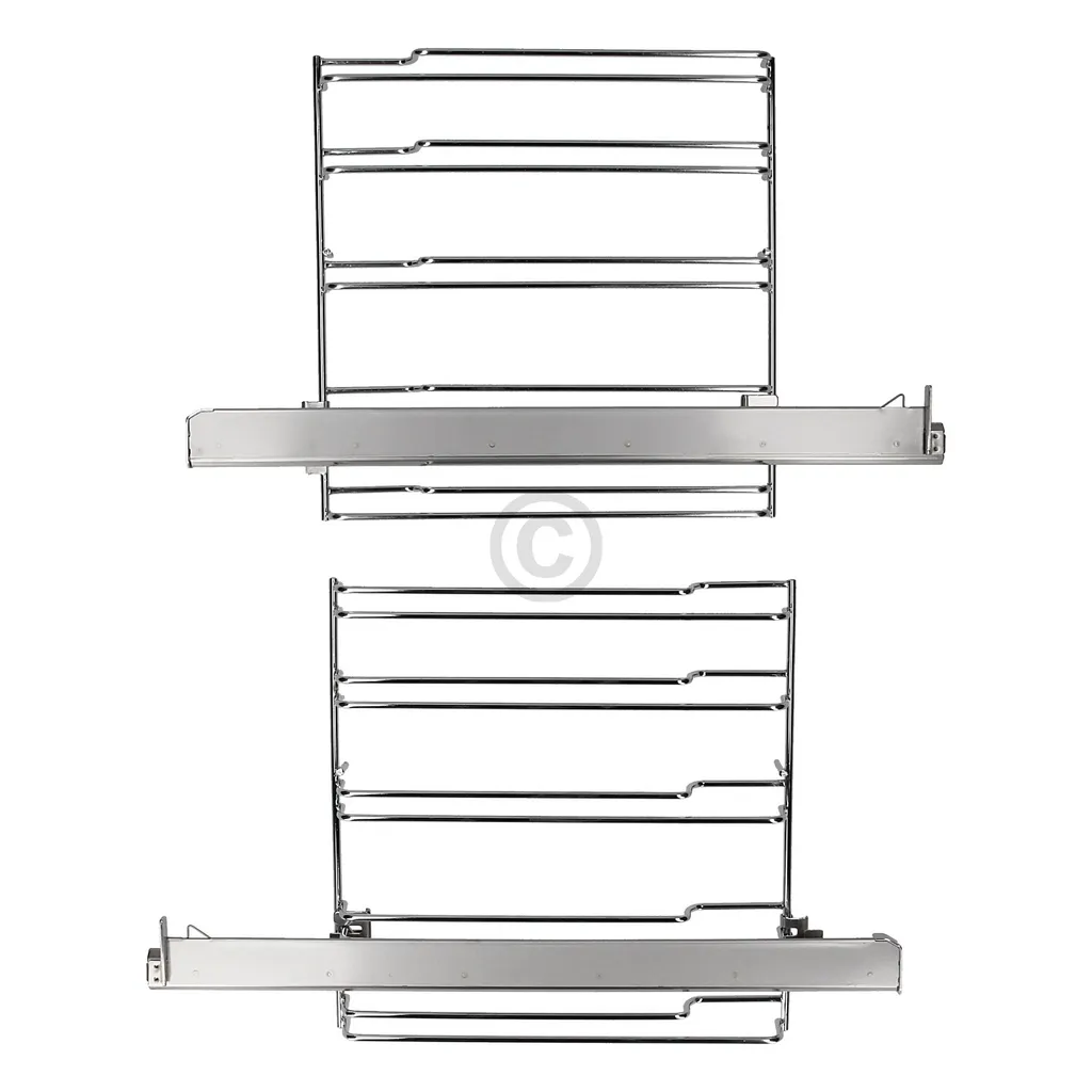 Rails de four Bosch 17001568 télescopiques 2 niveaux en acier inoxydable
