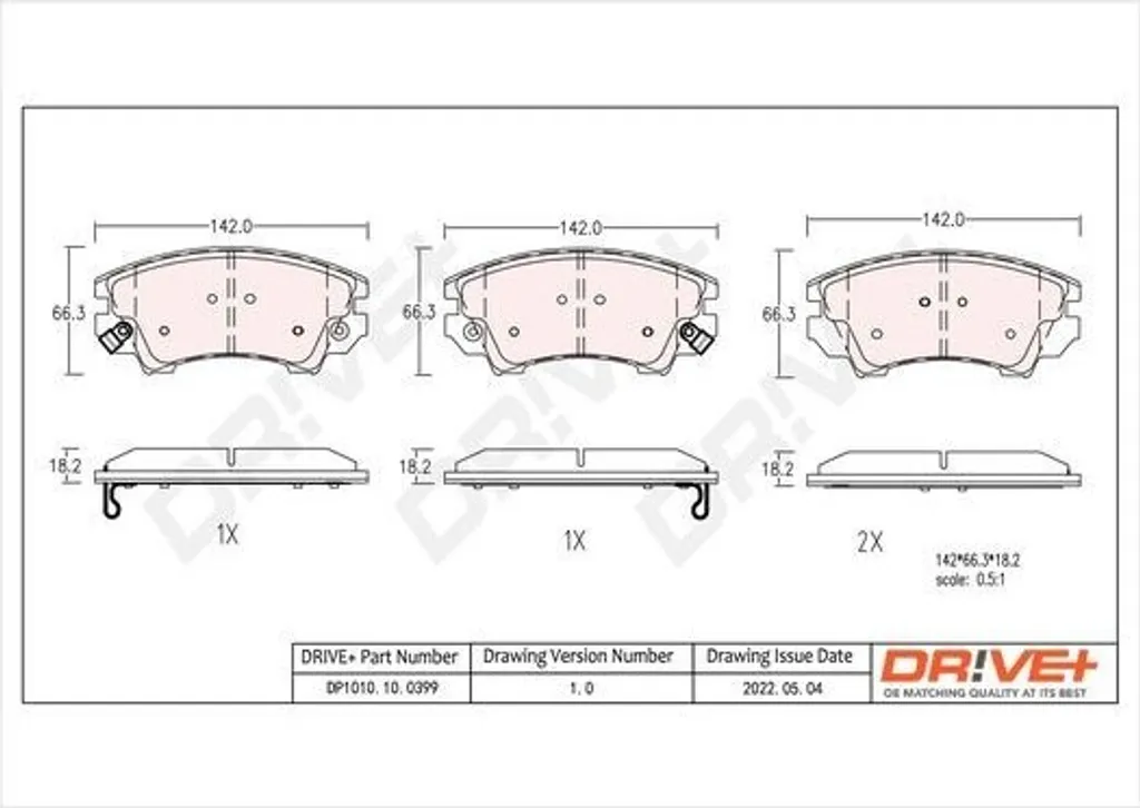 Pare-chocs Dr!ve+ DP1010.10.0399 pour Opel Astra J et Insignia A