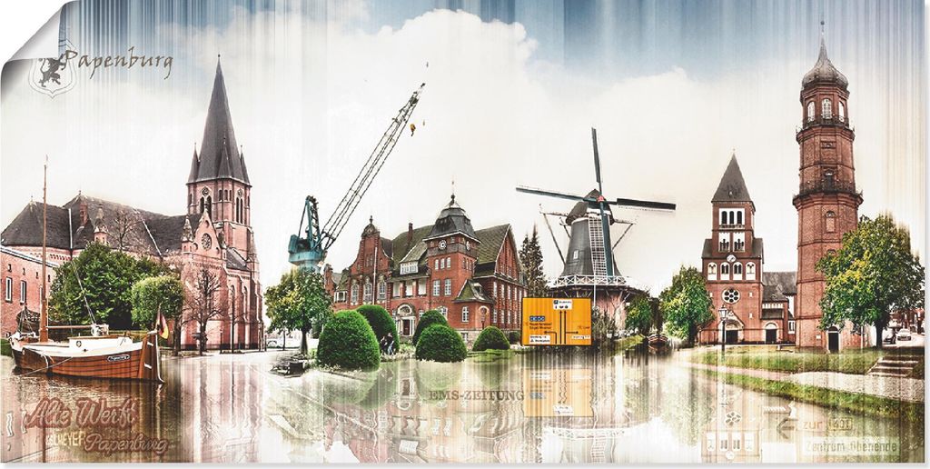 ARTland Poster Papenburg Emsland Collage 01 Größe: 100x50 cm