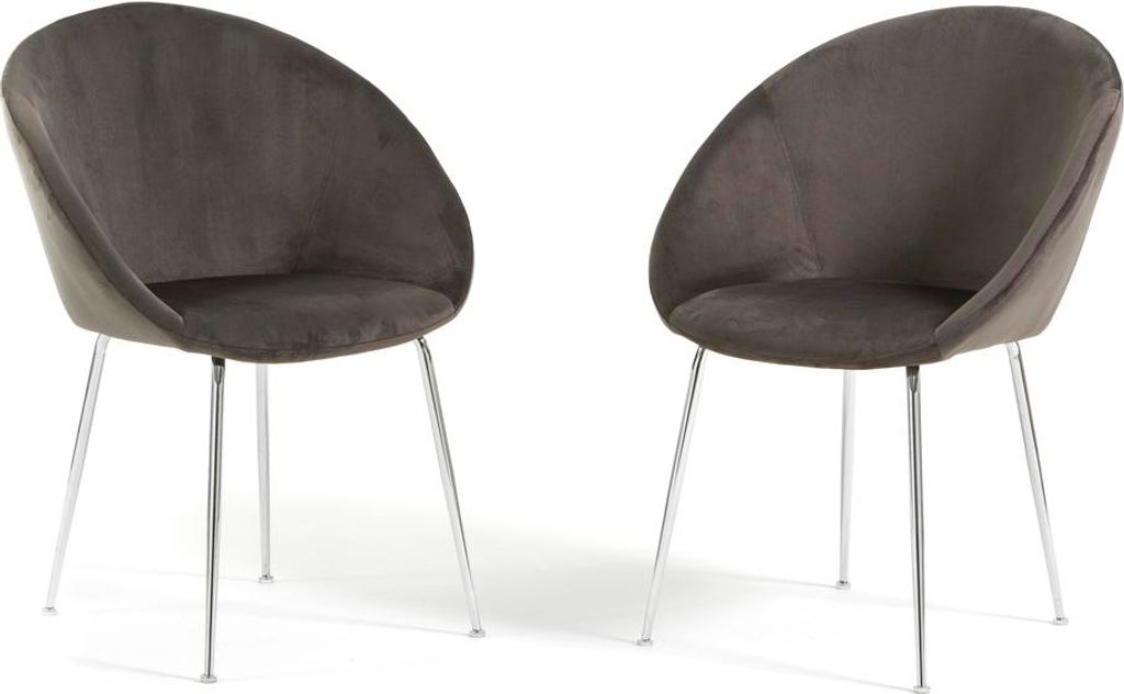Set mit 2 Innenstühlen aus gepolstertem Stoff mit Metallbeinen – elegantes und komfortables Design für Esszimmer, Küche, Schlafzimmer, Bar und...