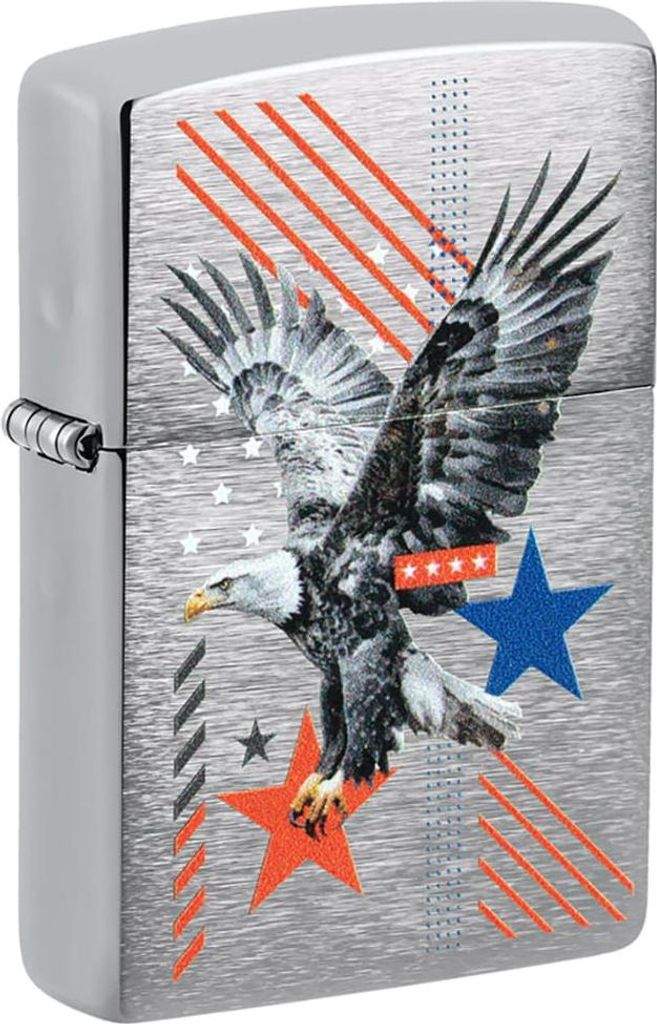 Zippo Benzin-Feuerzeug Color Eagle and Stars 60007531, unbefüllt