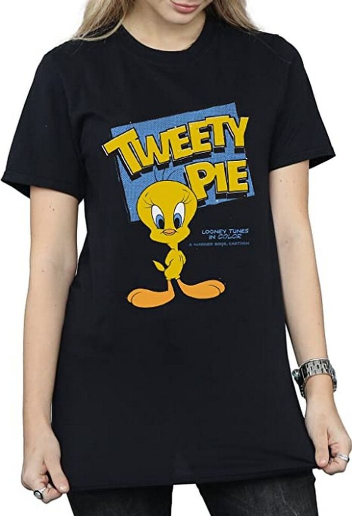 Looney Tunes - T-Shirt für Damen BI895 (XL) (Schwarz)