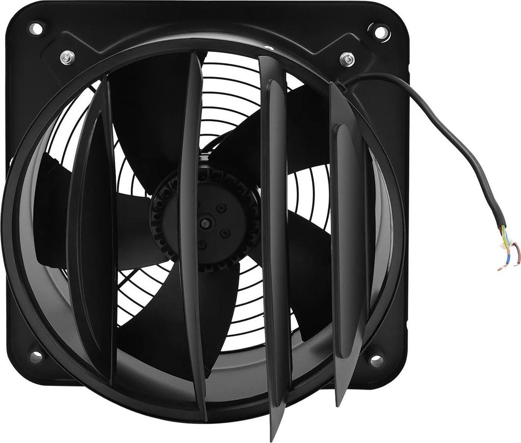 Ventilator - Abluftventilator - 2677 U/min - Doppelkugellager - Leise ≤60 dB - Korrosionsbeständig - Wand-/Deckenmontage - Schwarz