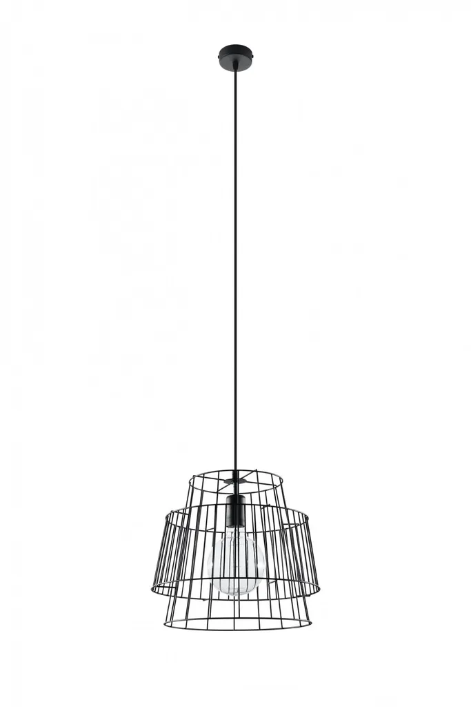 Sollux Lighting GATE Nero - Lampada a Sospensione E27 Acciaio 130cm - 19