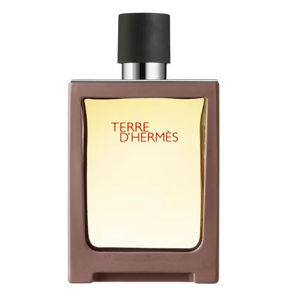 A product shot of a bottle of Hermes Terre D'Hermes Eau de Toilette.