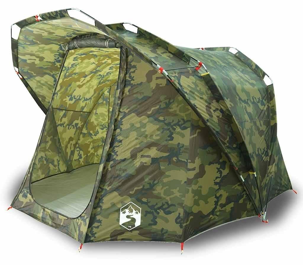 vidaXL Tente de pêche 4 personnes motif camouflage étanche Image du produit 