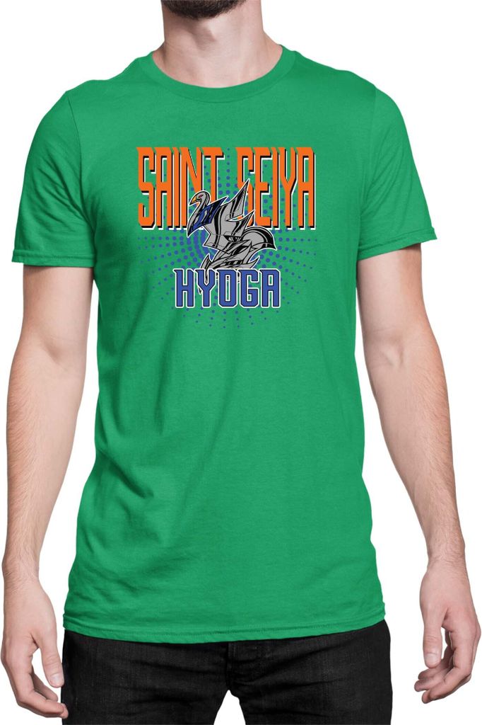 Herren T-Shirt Japan Anime Manga Saint Anime Seiya Hyoga Hyoga, Man XL / Grün