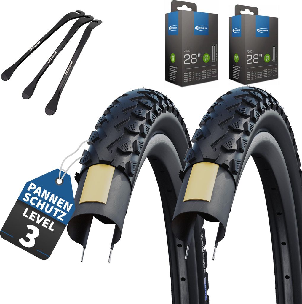 2x Schwalbe Fahrradreifen Land Cruiser 28 Zoll 42-622 + AV Reifenheber