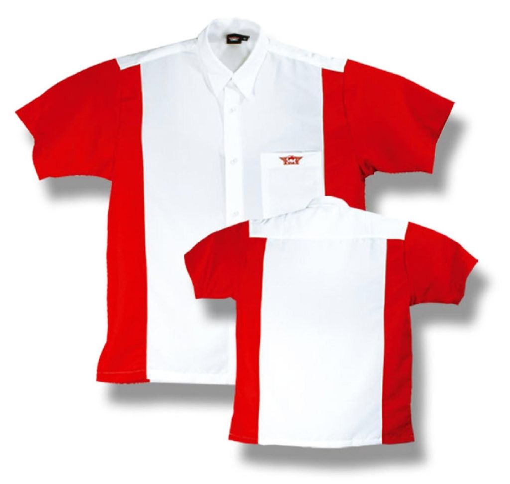 BULL'S Dartshirt Weiß/Rot - 3XL -- 1 Stck