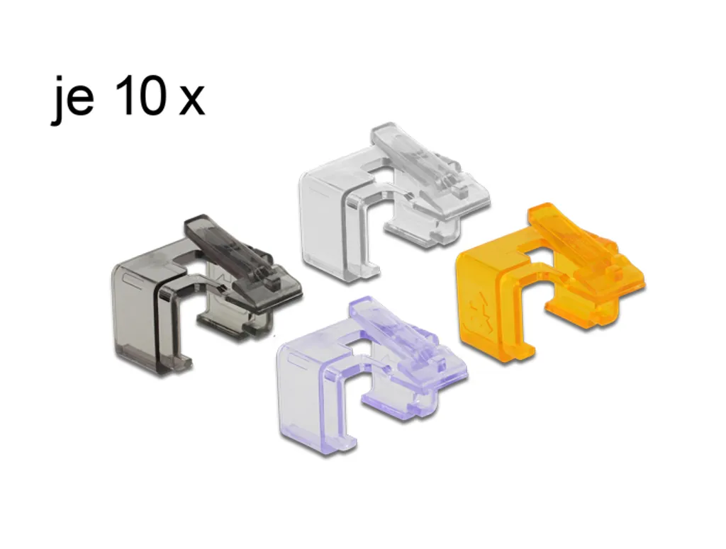 DELOCK Clip de Réparation Réseau RJ45 Set de 40 Pièces Modèle 86420