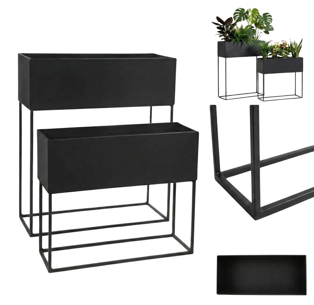 Supports métalliques allongés de style loft pour fleurs Image du produit 