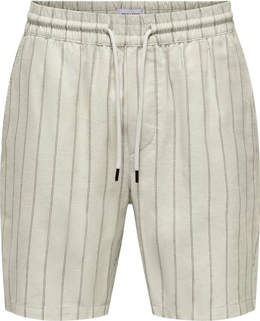 Only & Sons Tel Stripe 0139 Kurze Hose Beige S Herren Beige S
