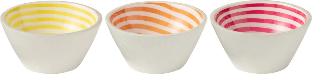 Bol Artisanal en Bois de Manguier Rose et Orange Motif Spirale J-Line