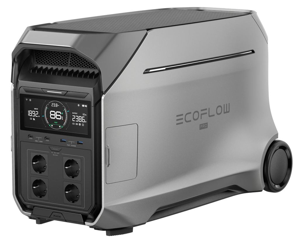 EcoFlow DELTA Pro 3, AC, Zapaľovač, Solárne, 4096 Wh, 4000 Obrázok produktu 