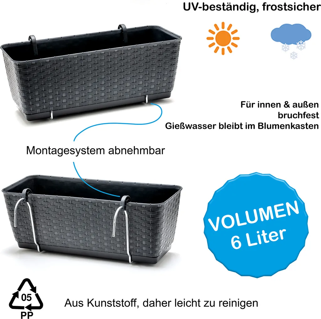 Blumenkästen für BalkonGeländer Kaufland.de