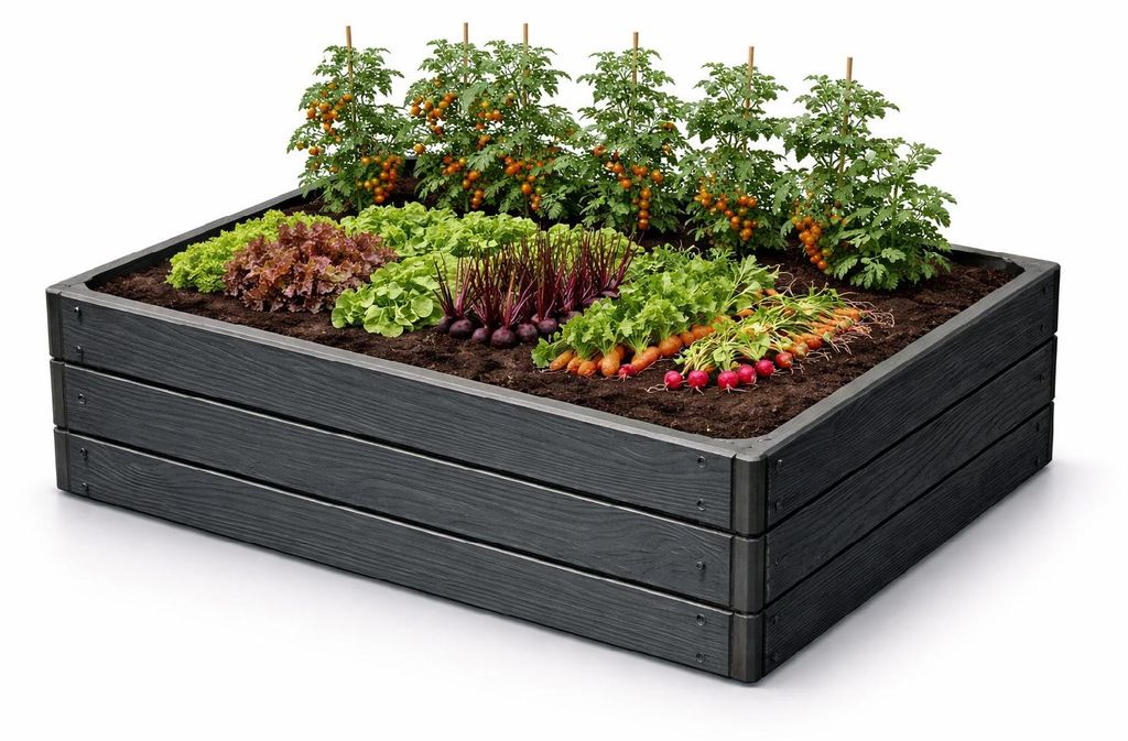 Záhradný Záhon Woody Ibws 756X756X250Mm - Antracit - Obrázok produktu 