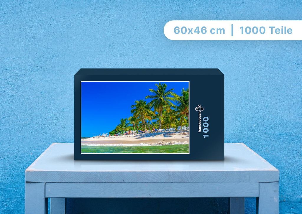 hansepuzzle 99939 - Cayo Levantado Puzzle, 1000 Teile, Orte, 60,0 x 46,0cm mit hochwertiger Aufbewahrung, Kartonbox und wiederverschließbarem Beutel