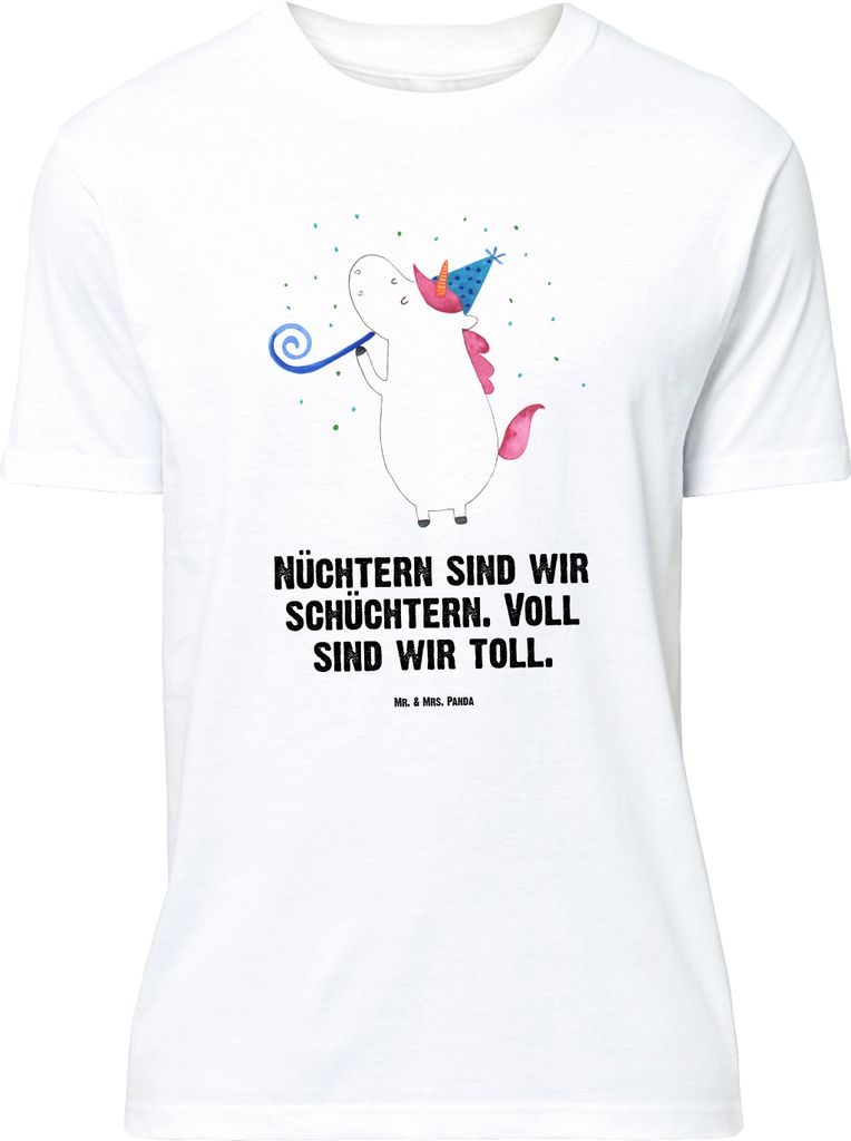 Mr. & Mrs. Panda Größe XL T-Shirt Einhorn Party - Weiß - Geschenk, Einhörner, Club, Tshirt, Disco, mit Spruch, Unicorn, Geburtstag, Shirt, Konf...