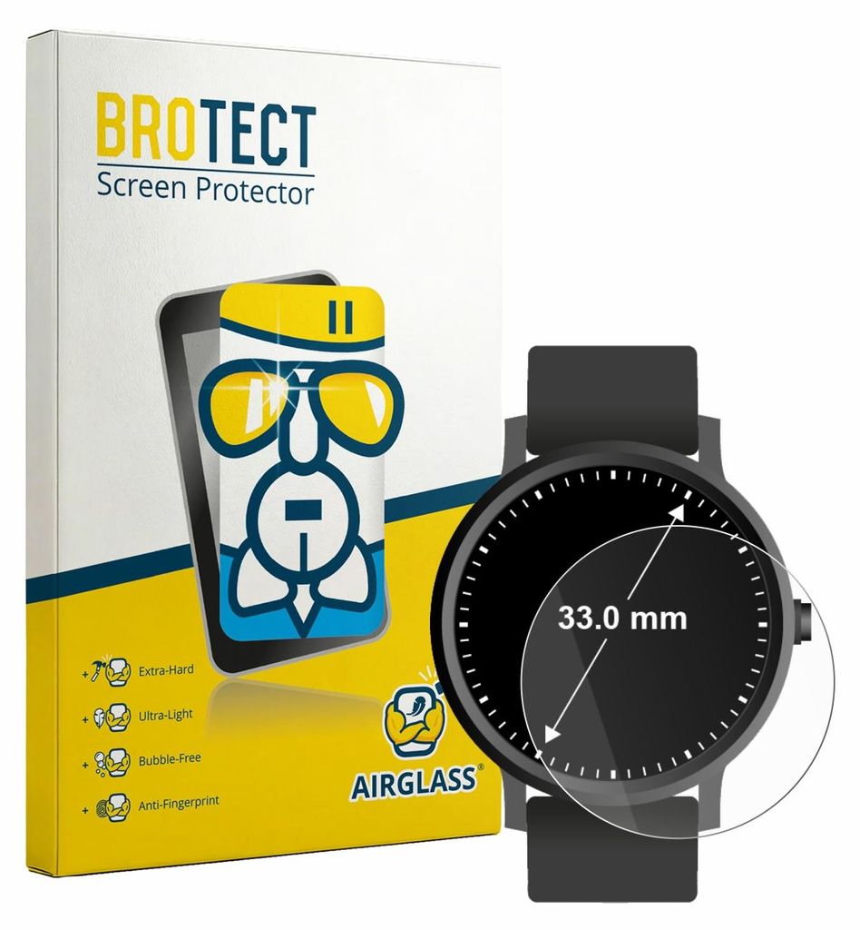 BROTECT Schutzglas für Armbanduhren (Kreisrund, ø: 33 mm) Produktbild 