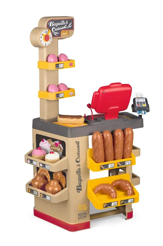 Grande Boulangerie Smoby Supermarché : 26 Pièces et Caisse de Jeu