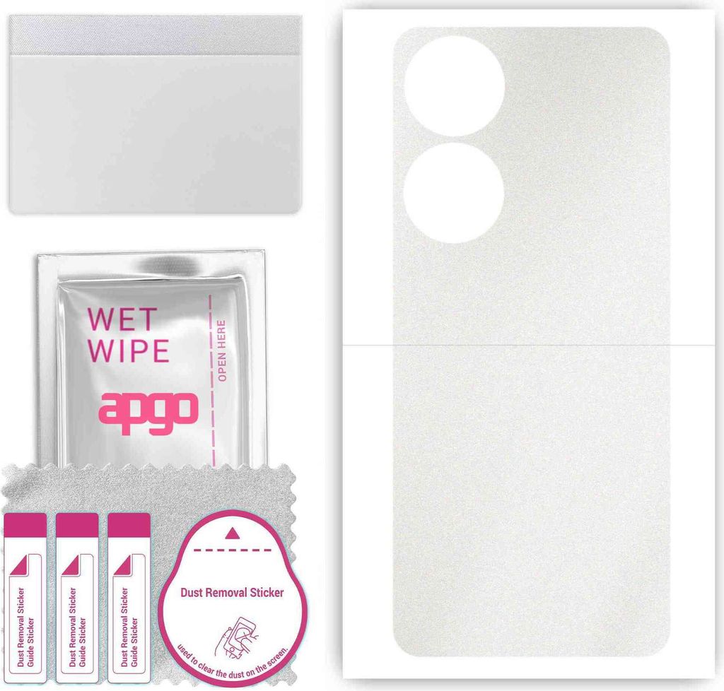 apgo Rückseite Schutzfolie, Skin, kompatibel mit ZTE Blade V40s, Hinten Displayschutzfolie aus Vinylfolie, kratzfest, einfache Montage - Matt Tran...