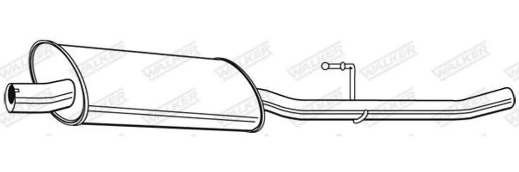 Silencieux central WALKER 22593 anti-bruit pour Expert, 806, Scudo