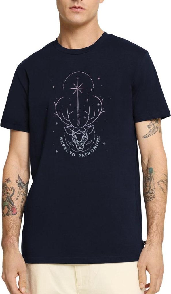 Spreadshirt Harry Potter Hirsch Expecto Patronum Männer Premium T-Shirt, 3XL, Navy