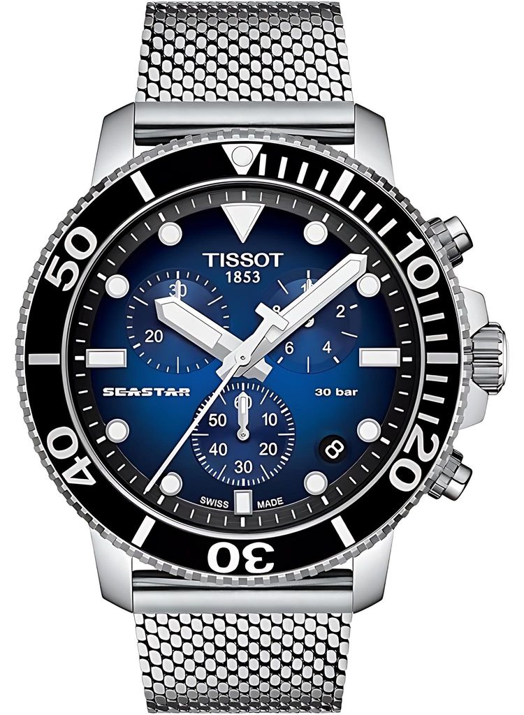 Tissot Seastar 1000, 45,5 mm, niebiesko-czarna tarcza, Zdjęcie produktu 