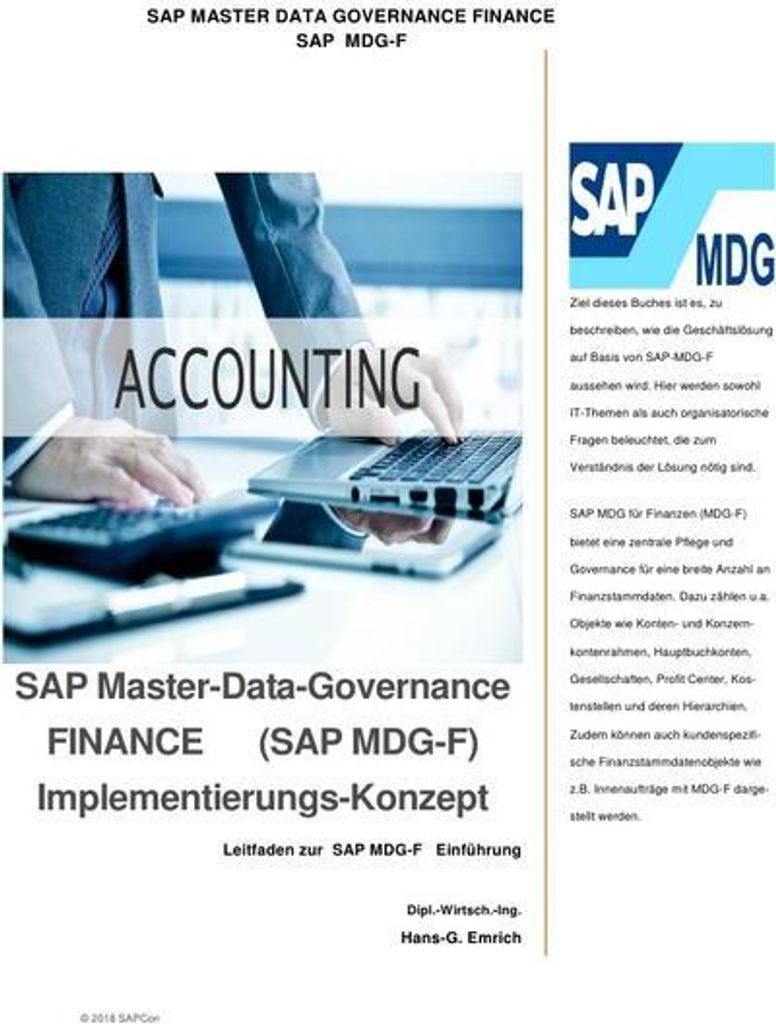 SAP Master-Data-Governance FINANCE (SAP MDG-F) Implementierungs-Konzept