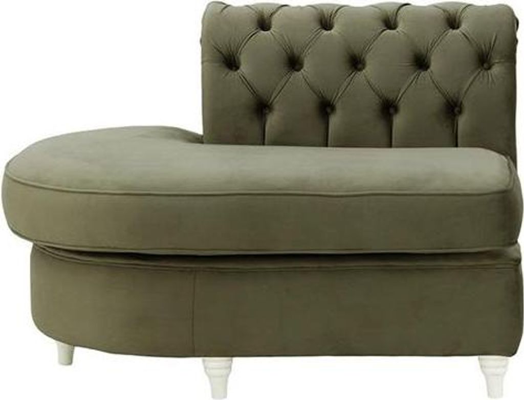 Chesterfield Modul - Abschlusselement rund, links (ECL)-Velluto 19-white