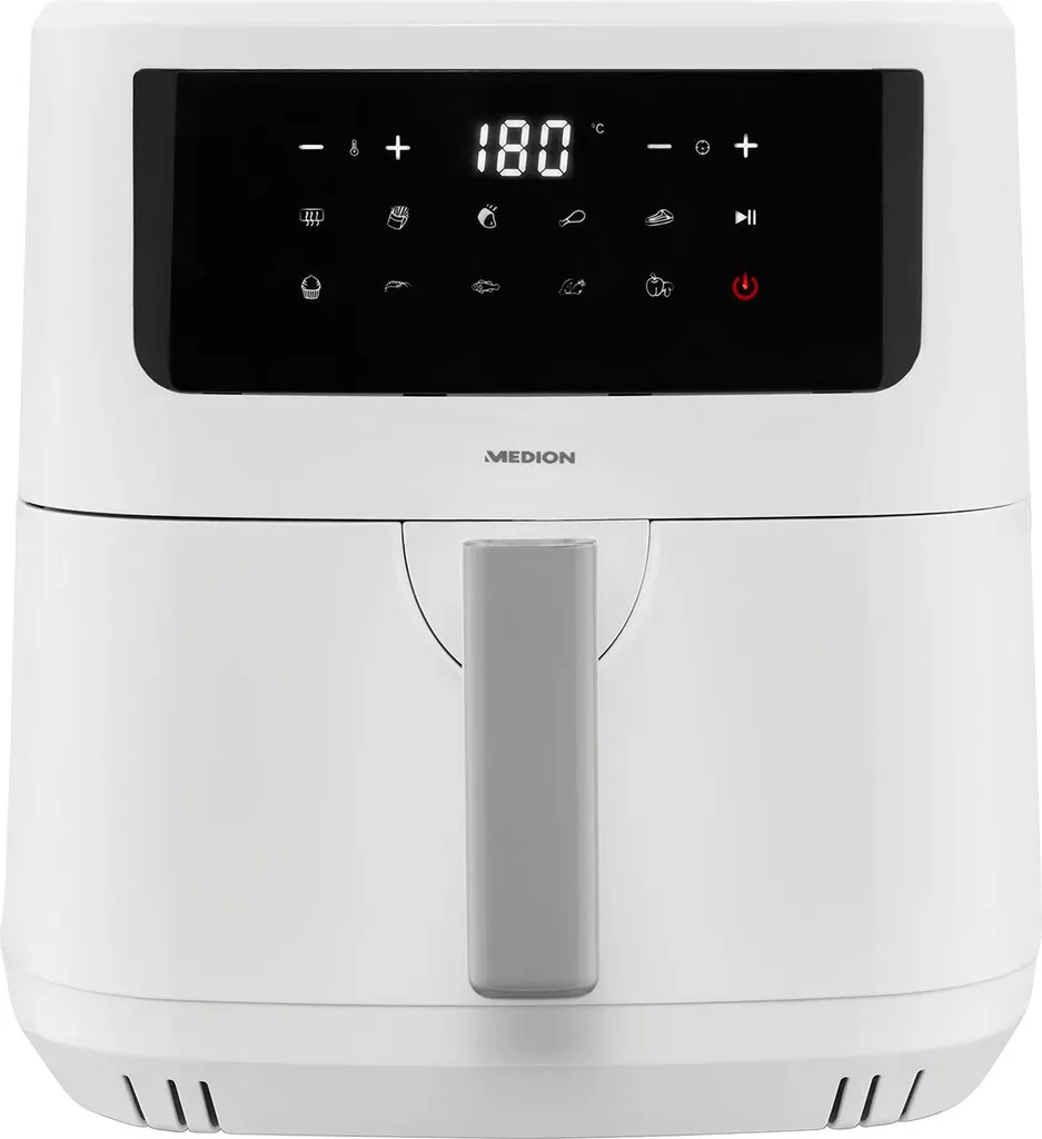 MEDION P10 XL Duo Friteuse à air chaud 6,8L 2150W Blanc avec LED