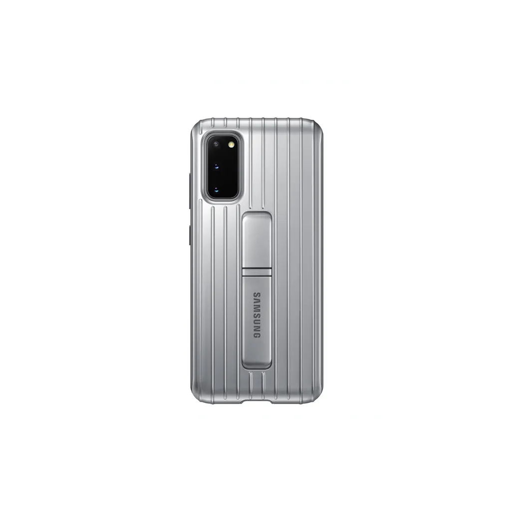 Cover Robusta Samsung S20 Silver | Protezione Anti-Urto con Stand