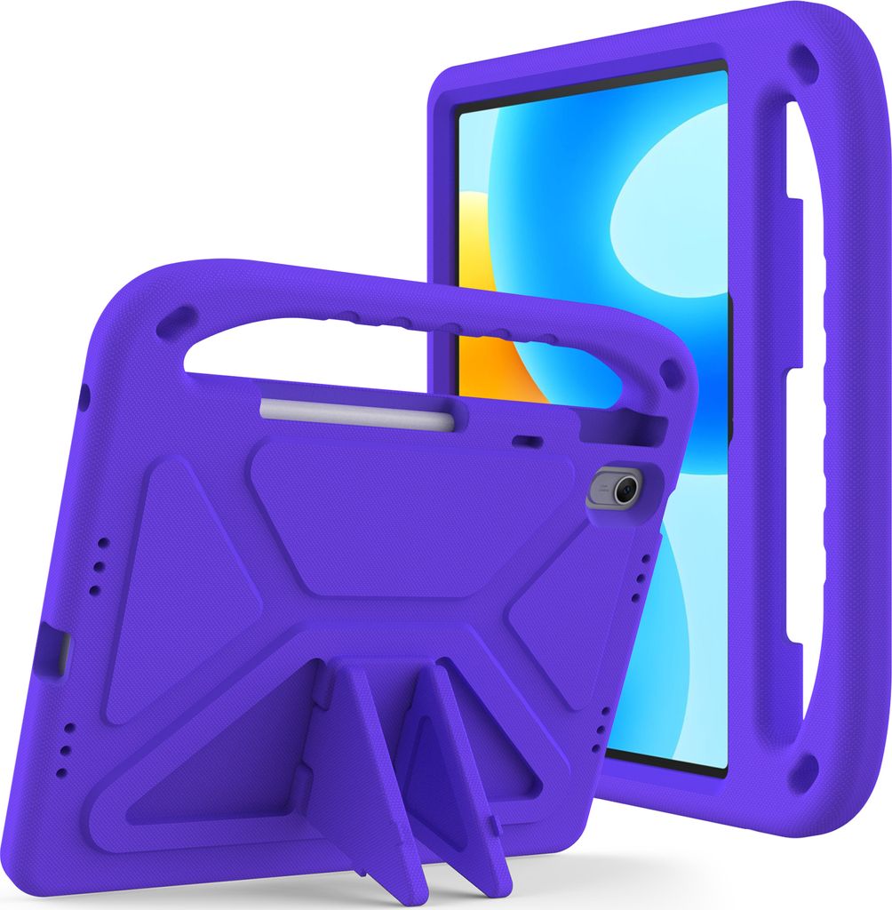 Hülle für Huawei MatePad 11,5 S 2024, Leichte Stoßfeste Eva Kinder Schutzhülle mit Griff und Faltbarem Ständer Lila