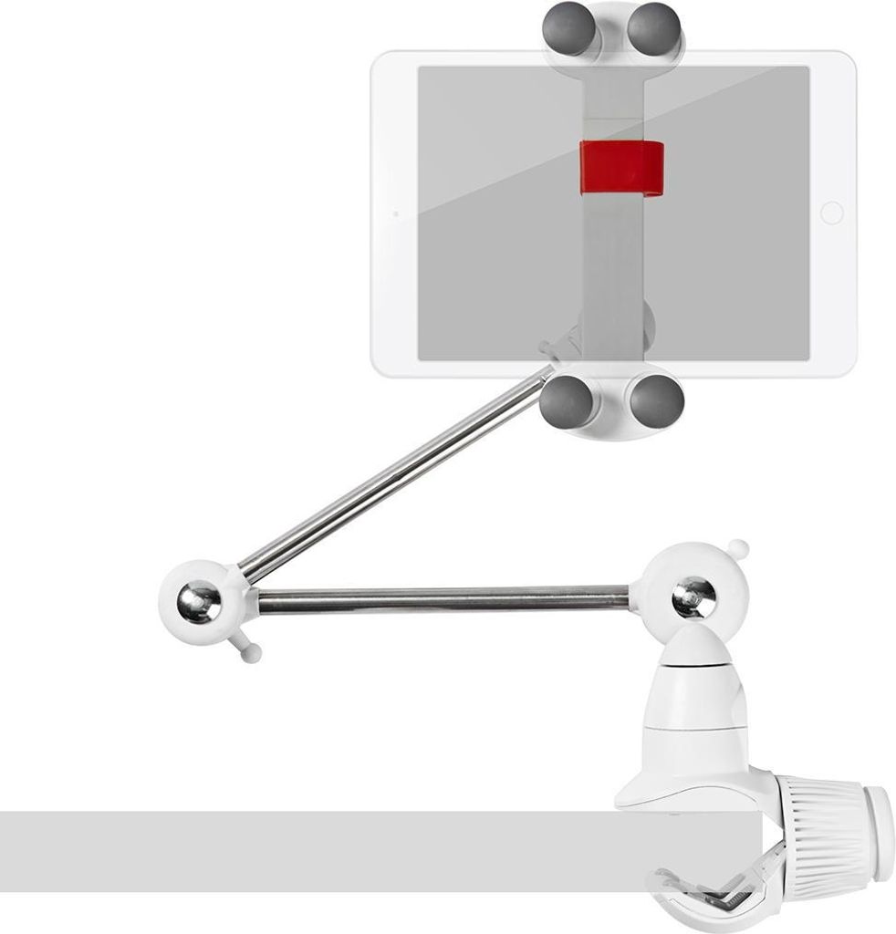 Tablet-Ständer | Universal | Interaktiv | Metall / Weiß