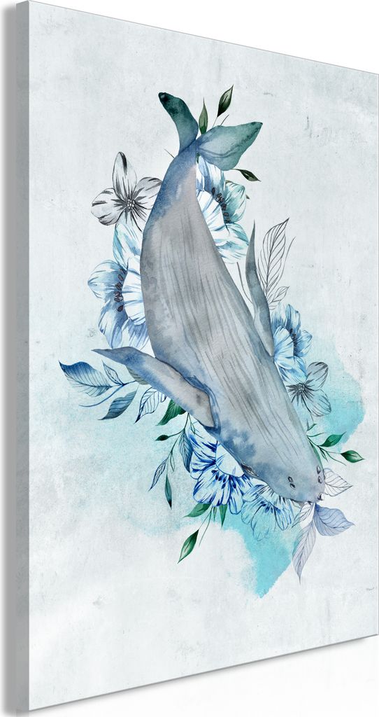 Vliesstoff Leinwandbild - Mrs. Whale (1 Part) Vertical 80x120 cm Für Kinder g-C-0375-b-a