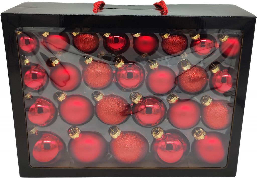 Weihnachts-Kugel Mix Paket 52 Stück rot