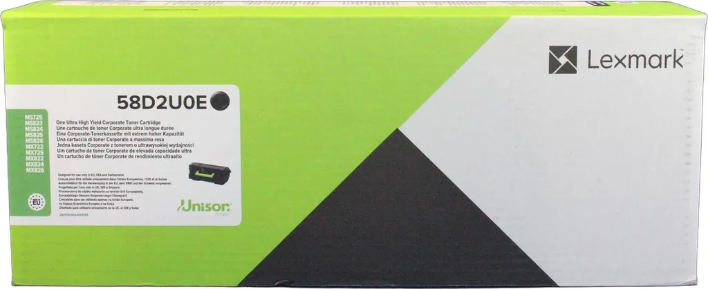 Toner Lexmark 58D2U0E pour impression intensive de documents de bureau