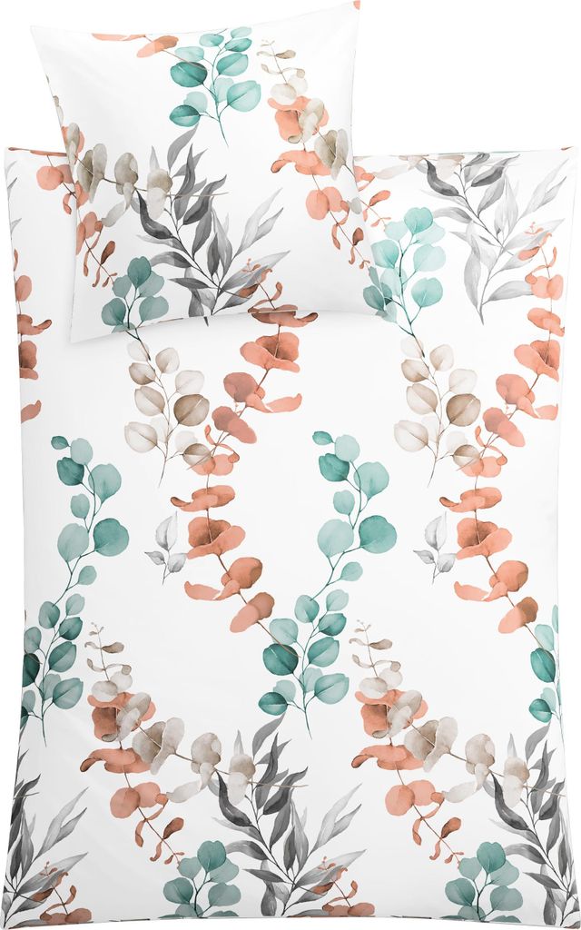 Kleine Wolke Bettwäsche Satin FABALES Eucalyptus 135 x 200 Produktbild 