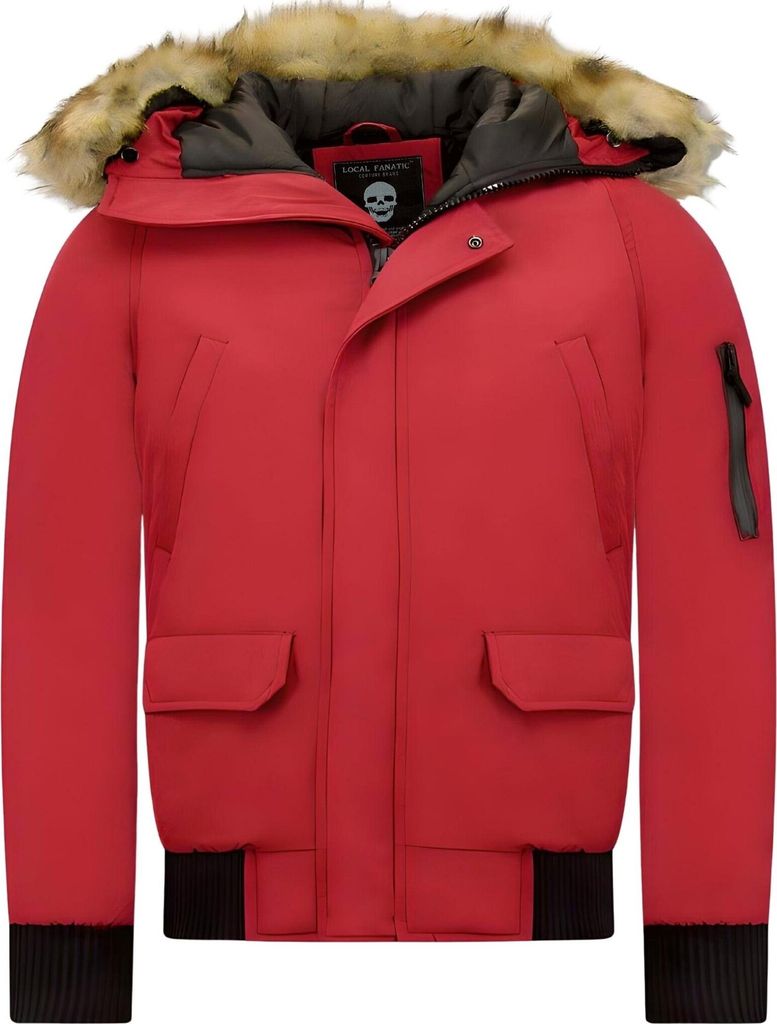 Kurze Winterjacke Echtfell Jacke - M
