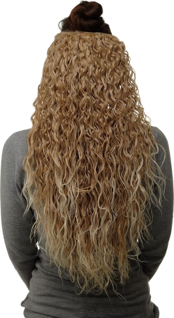 WIG ME UP Haarteil Halbperücke 7 Clips Locken Blond-Mix Produktbild 