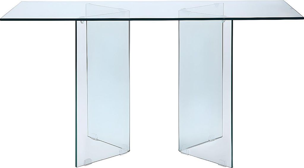 CLARISSA Schreibtisch - gehärtetes Glas - transparente Produktbild 