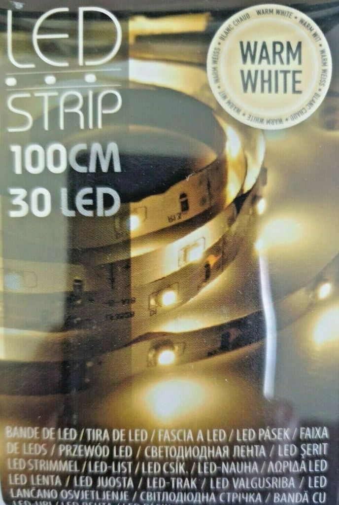 teplý bílý LED pásek 100 cm bílý Obrázek produktu 