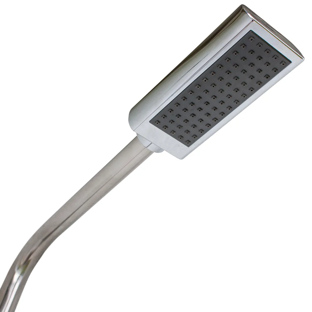 Douche de jardin pour piscine en inox avec robinet lave-pied pratique