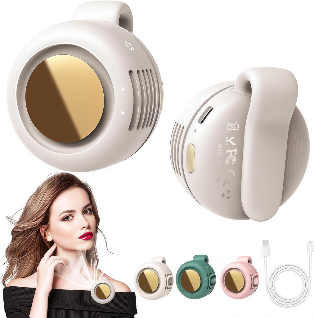 Mini Clip Ventilator,USB Ventilatoren Gurtelclip mit 900mAh Produktbild 