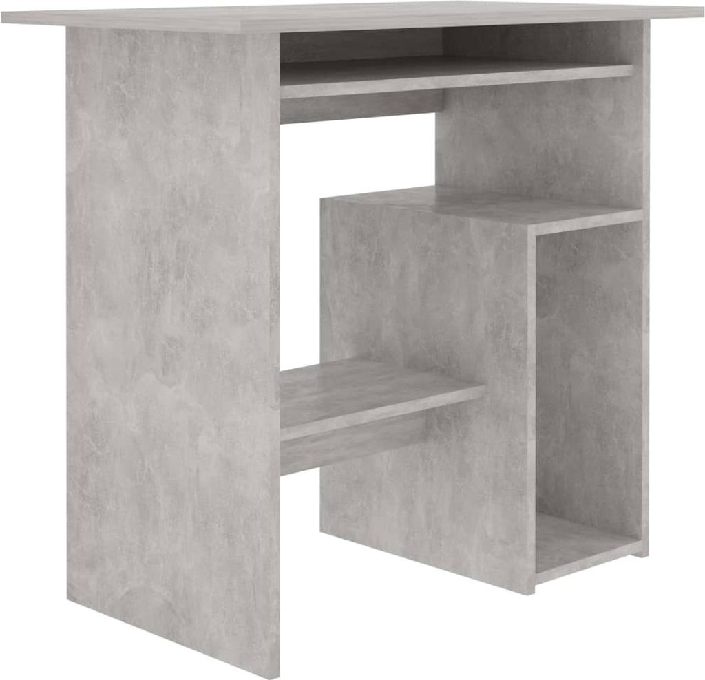 vidaXL Bureau gris béton 80x45x74 cm Bois composite Image du produit 